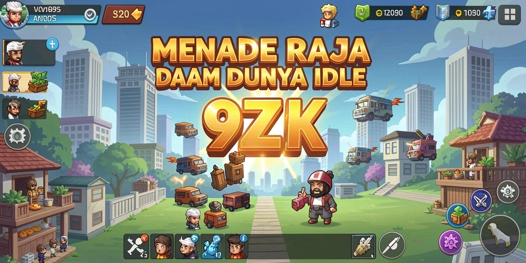 Screenshot gameplay 9ZK yang menampilkan mekanisme Idle yang menarik.