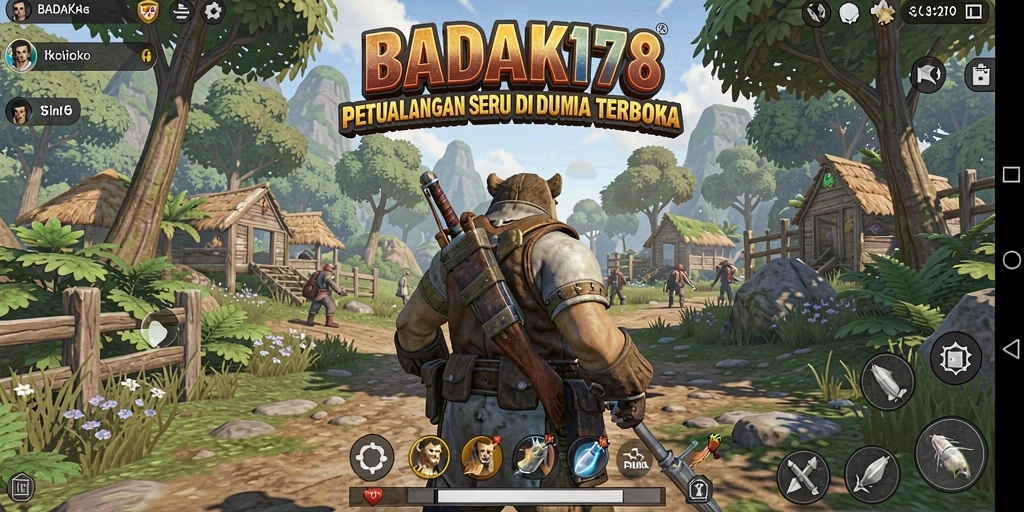 Tampilan gameplay BADAK178 yang menampilkan dunia terbuka yang luas.