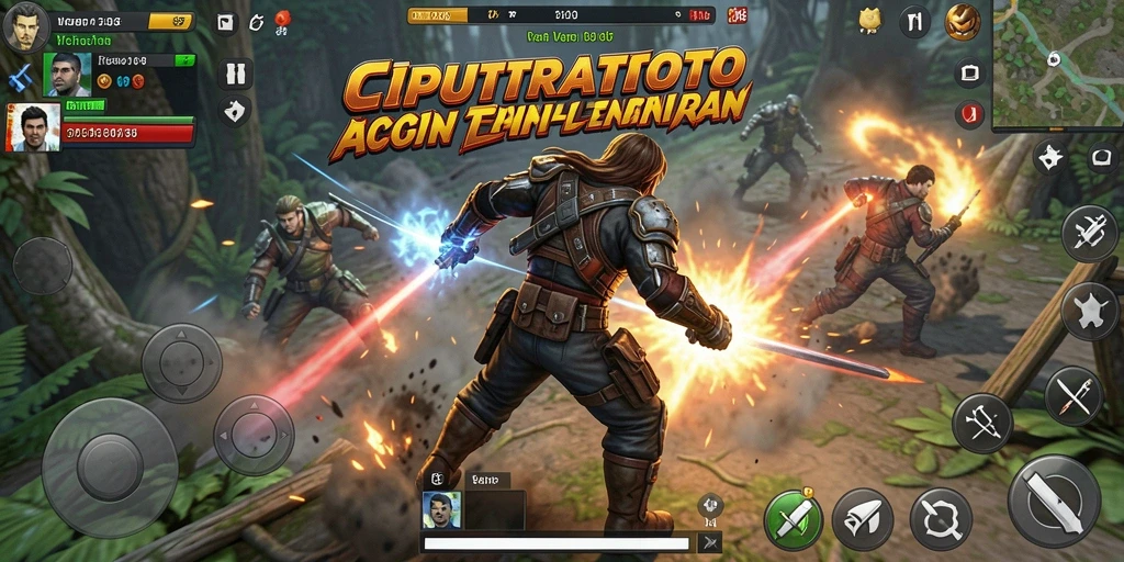 Screenshot gameplay <strong>CIPUTRATOTO</strong> menampilkan aksi mendebarkan dalam pertempuran.