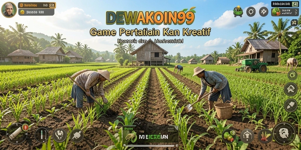 Tampilan gameplay menarik DEWAKOIN99 saat bertani.