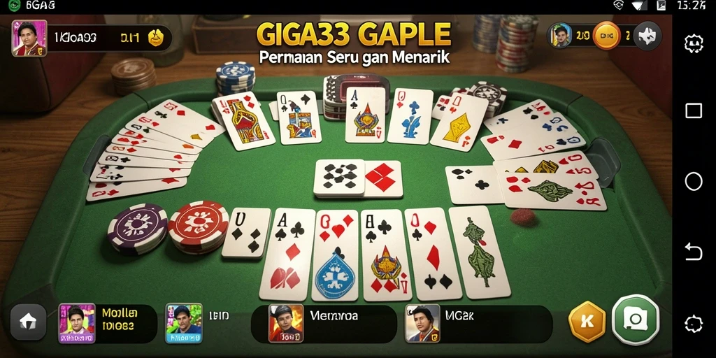 Tampilan gameplay seru Gaple di GIGA33.
