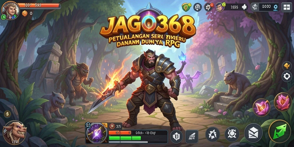 Tangkapan layar JAGO368 menampilkan pertempuran epik antara karakter dan monster.