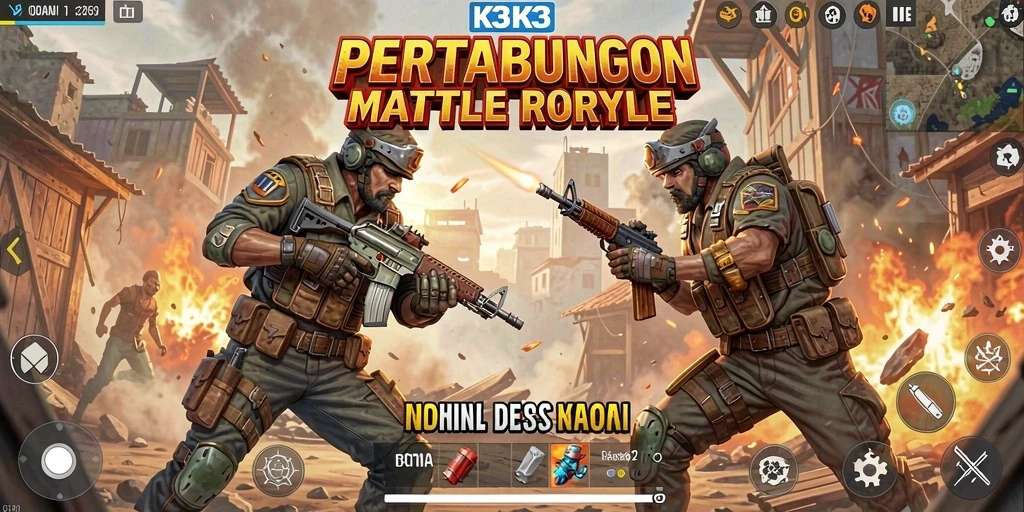Gameplay seru yang menegangkan di K3K3 saat bertempur.