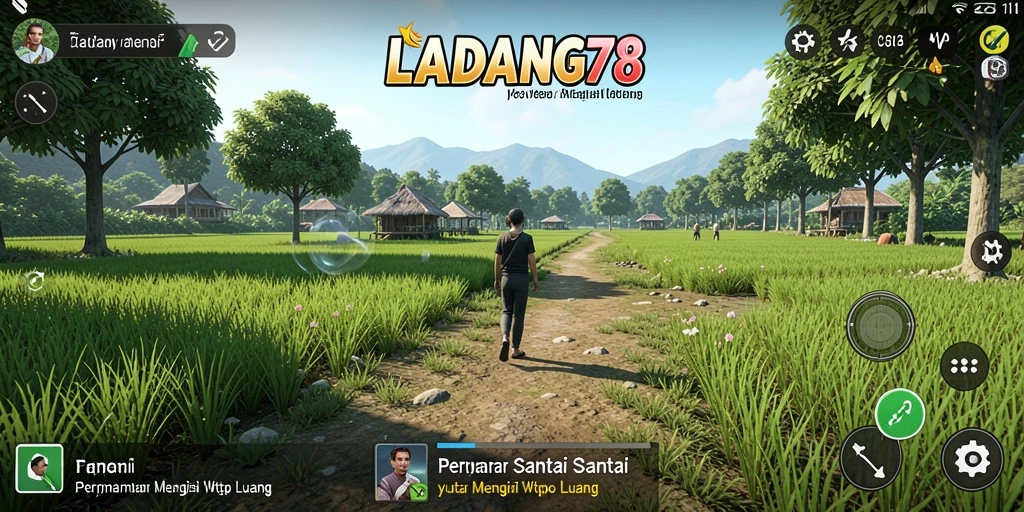 Screenshot LADANG78 menampilkan gameplay menyenangkan dengan karakter lucu.