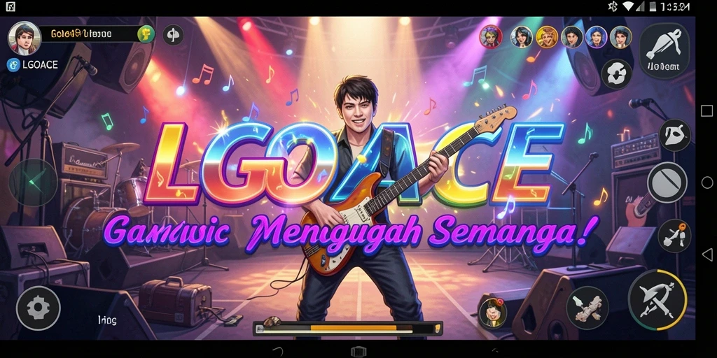 Tampilan gameplay LGOACE yang seru dan interaktif dalam bermain musik.