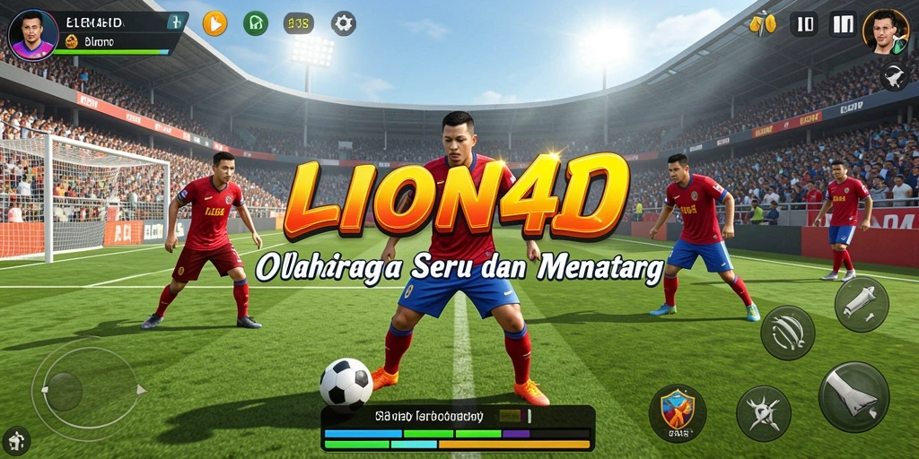 Screenshot gameplay LION4D yang menampilkan aksi olahraga mendebarkan.