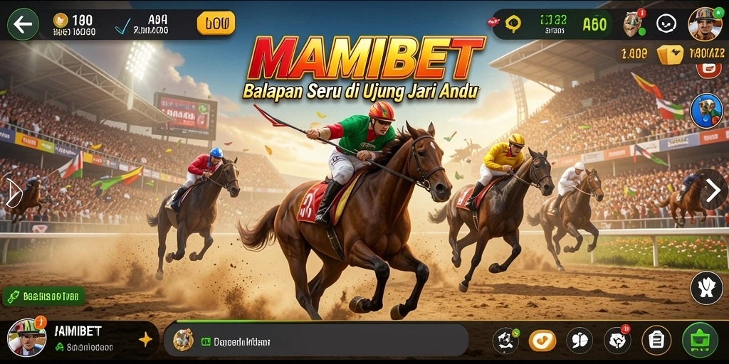 Tampilan menarik dari gameplay balapan di MAMIBET yang mendebarkan.