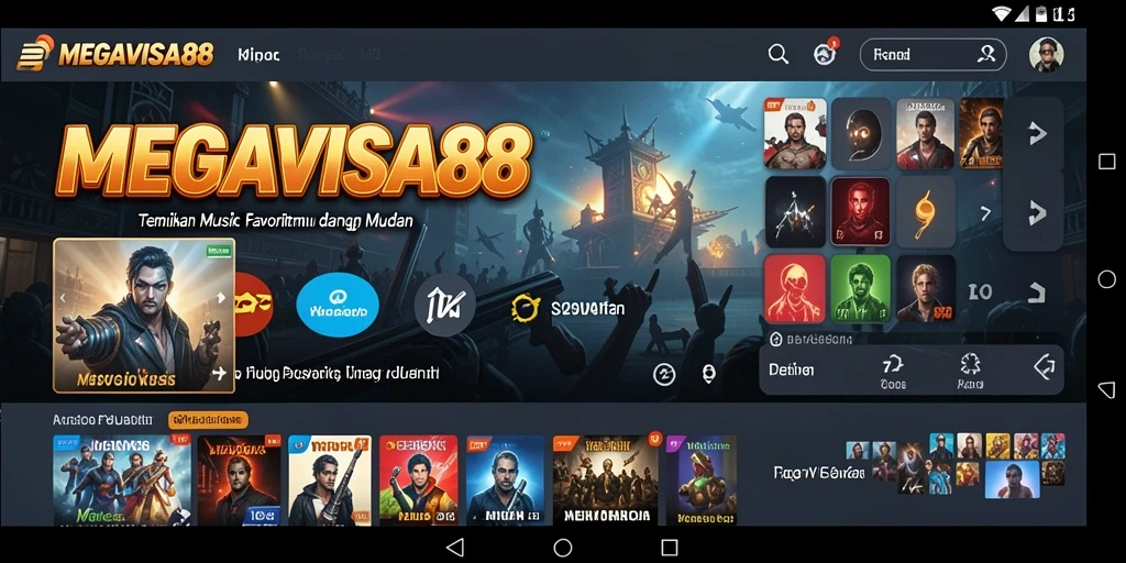 Tampilan gameplay MEGAVISA88 dengan interface interaktif yang menarik.