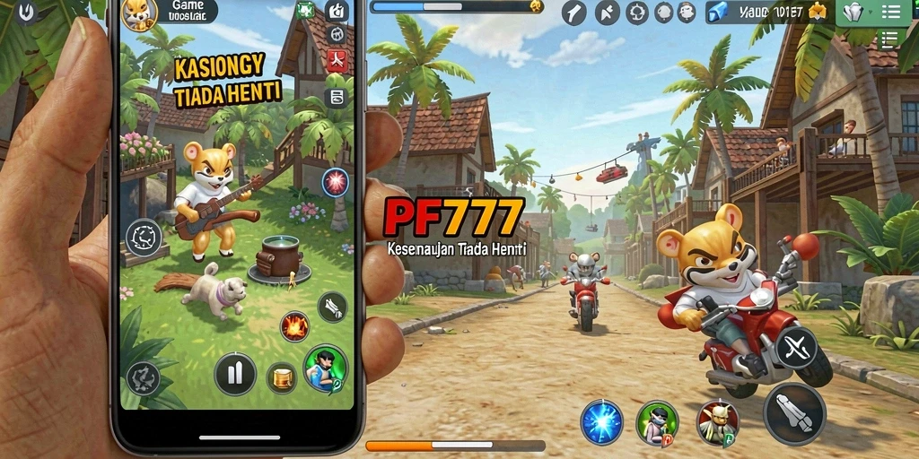 Tampilan gameplay PF777 yang seru dan penuh warna.