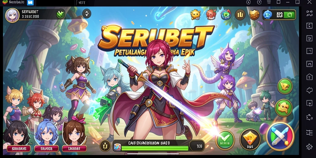 Tampilan menakjubkan dari gameplay SERUBET yang penuh aksi.