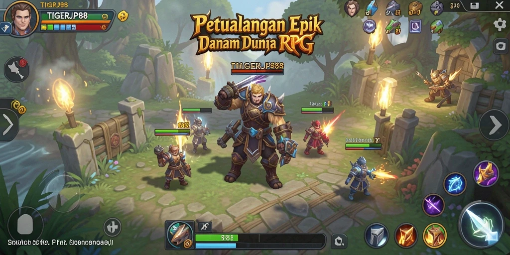Tampilan gameplay mendebarkan di TIGERJP88 dengan pertempuran yang seru.