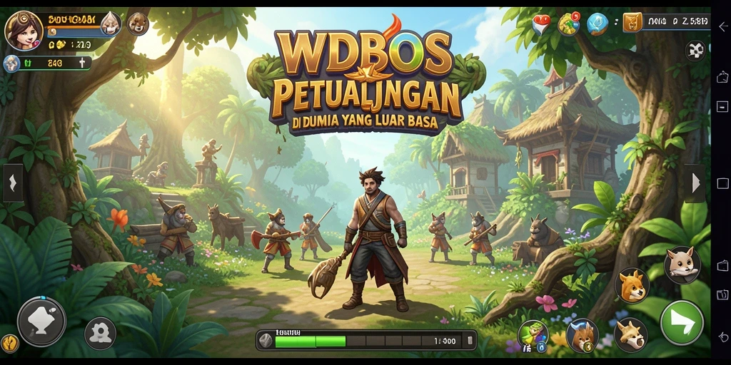 Tangkapan layar utama dari gameplay WDBOS yang menampilkan momen petualangan mendebarkan.